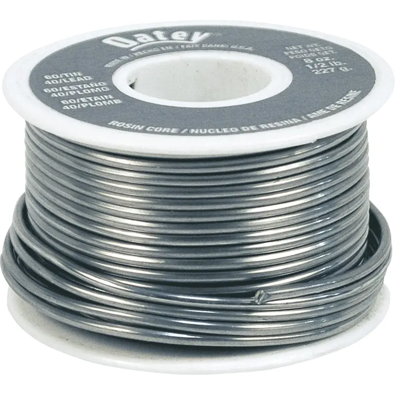 60/40 Solder, Lead-Based, 60% Tin 40% Lead, Rosin Core, 0.063" Dia. 1