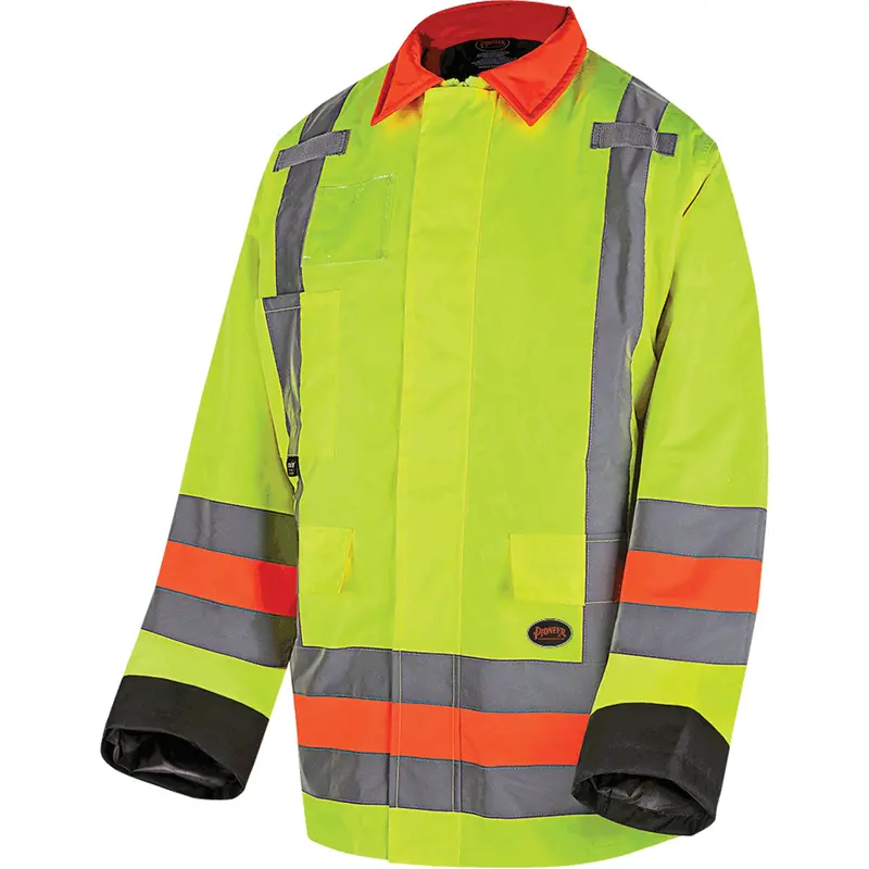 6040 Quebec Winter Traffic Control Jacket, Polyester, High Visibility Lime-Yellow, X-Large 1