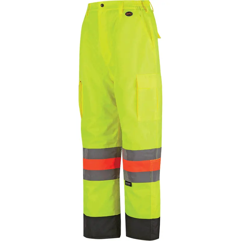 6041 Quebec Winter Traffic Control Pants, Polyester, X-Large, High Visibility Lime-Yellow 1