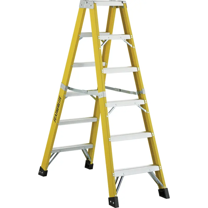 6600 Series Industrial Heavy-Duty 2-Way Stepladders, Fibreglass, 300 Lbs. Capacity, 6' 1