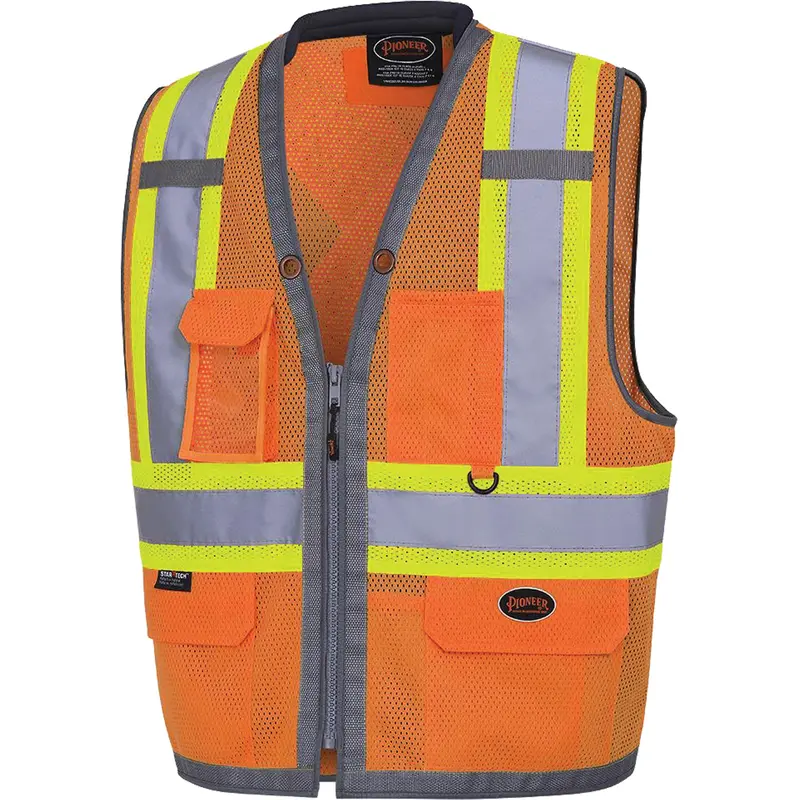 6674 The Rock Mesh Surveyor's Vest, High Visibility Orange, Large, Polyester 1