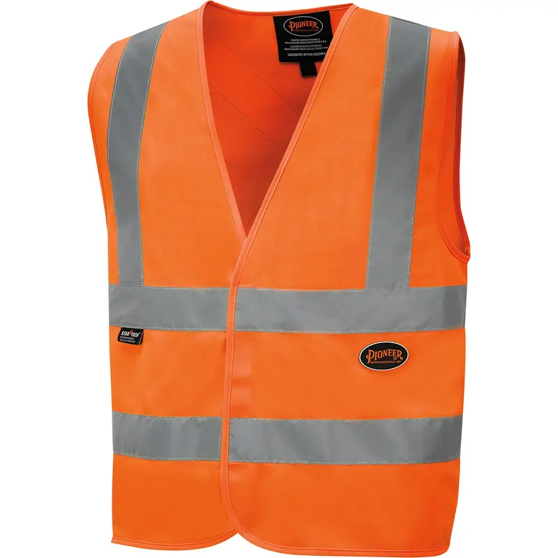 6885 High-Visibility Tricot Safety Vest, High Visibility Orange, Small, Polyester 1