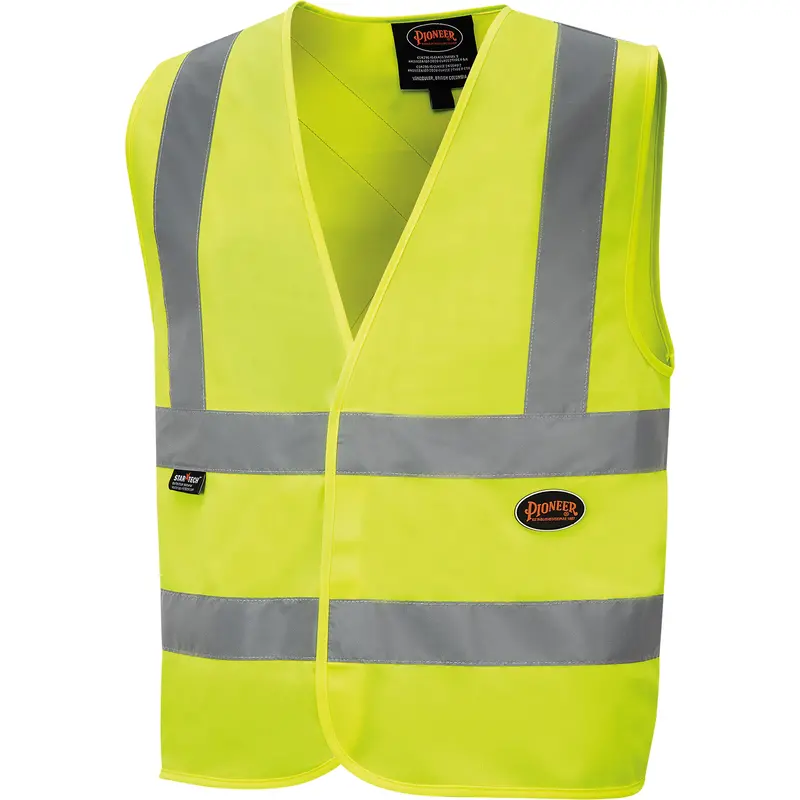 6886 High-Visibility Tricot Safety Vest, High Visibility Lime-Yellow, 2X-Large, Polyester 1