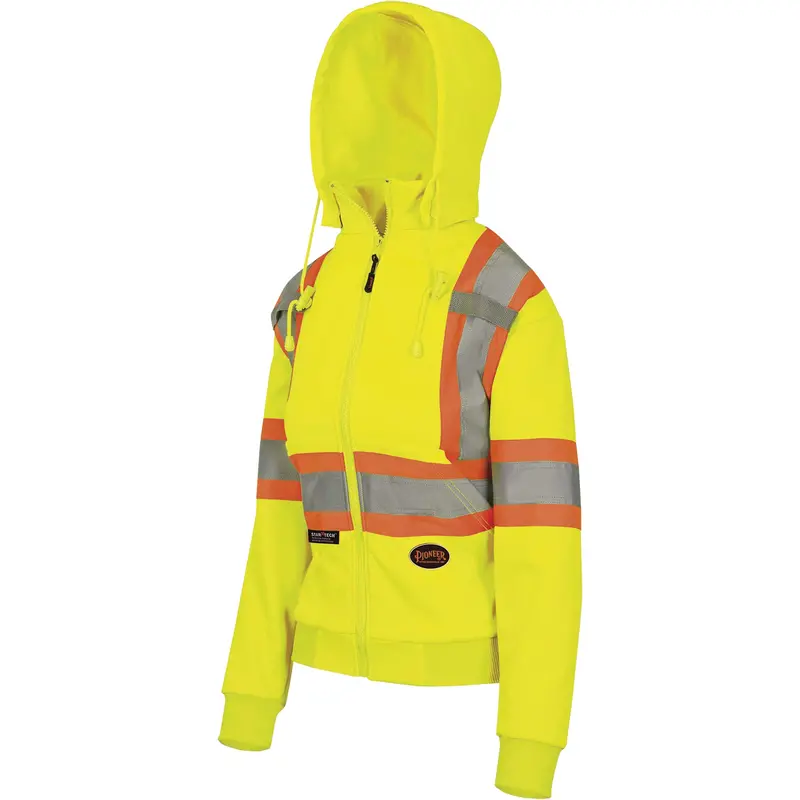 6925W Women's Zip Style Hoodie, Medium, High Visibility Yellow 1