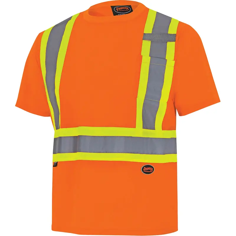6990 Bird's-Eye Safety Shirt, Polyester, 4X-Large, High Visibility Orange 1