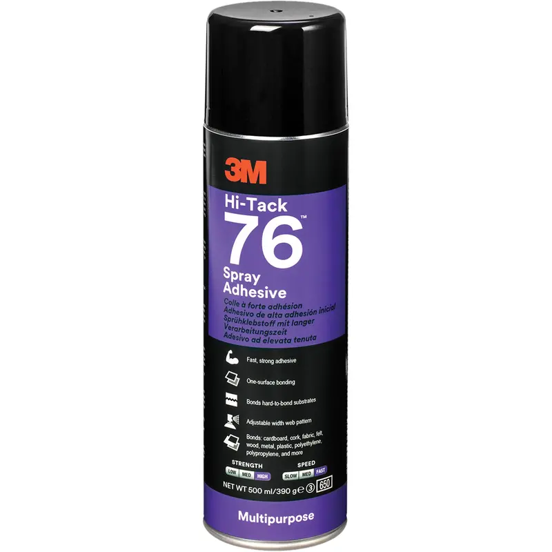76 High Tack Adhesive, Clear, Aerosol Can 1