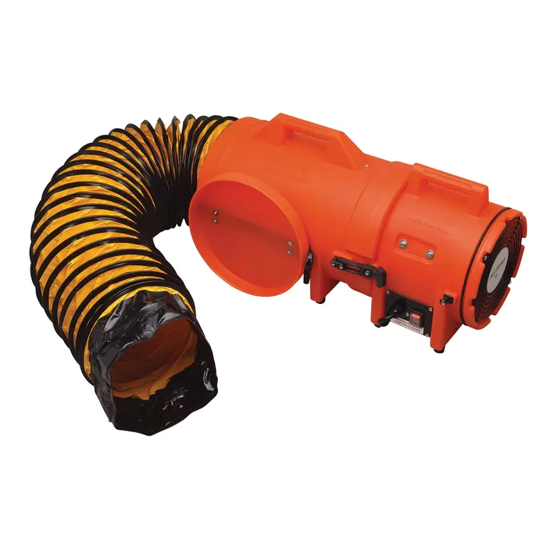 8" Plastic Com-Pax-Ial Blowers, 1/3 Hp, 831 Cfm 1
