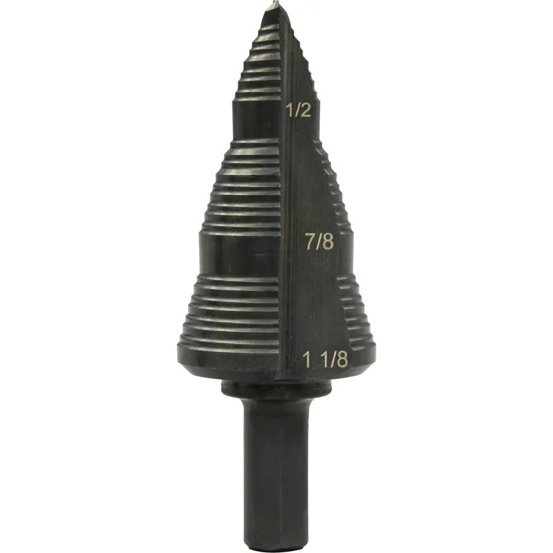 #9 Multi-Hole Step Bit, 3/16" - 1-1/8" , High Speed Steel 1