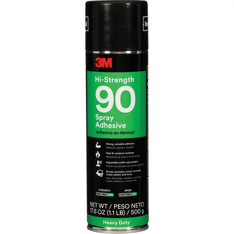 90 High Strength Adhesive, Clear, Aerosol Can 1