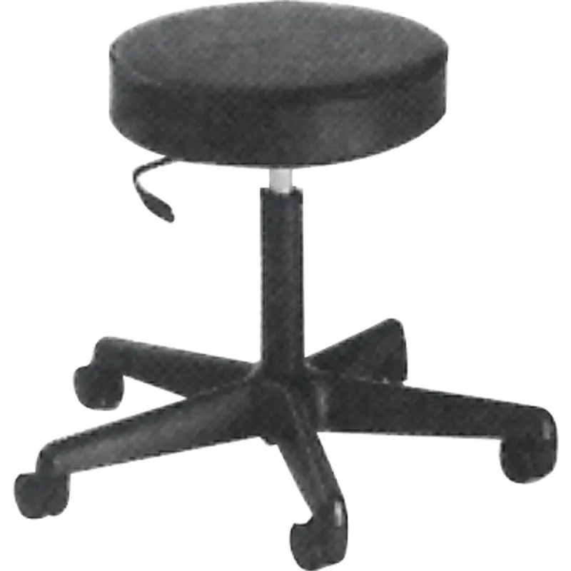 900 Series Task Stool, Mobile, Adjustable, 16" - 22", Fabric Seat, Black 1