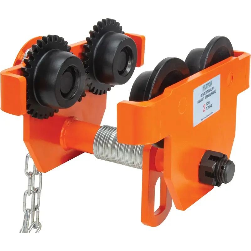 Adjustable Trolley With Safety Plates, 4000 Lbs. (2 Tons) Capacity, 3-15/16" - 5-14/16" 1