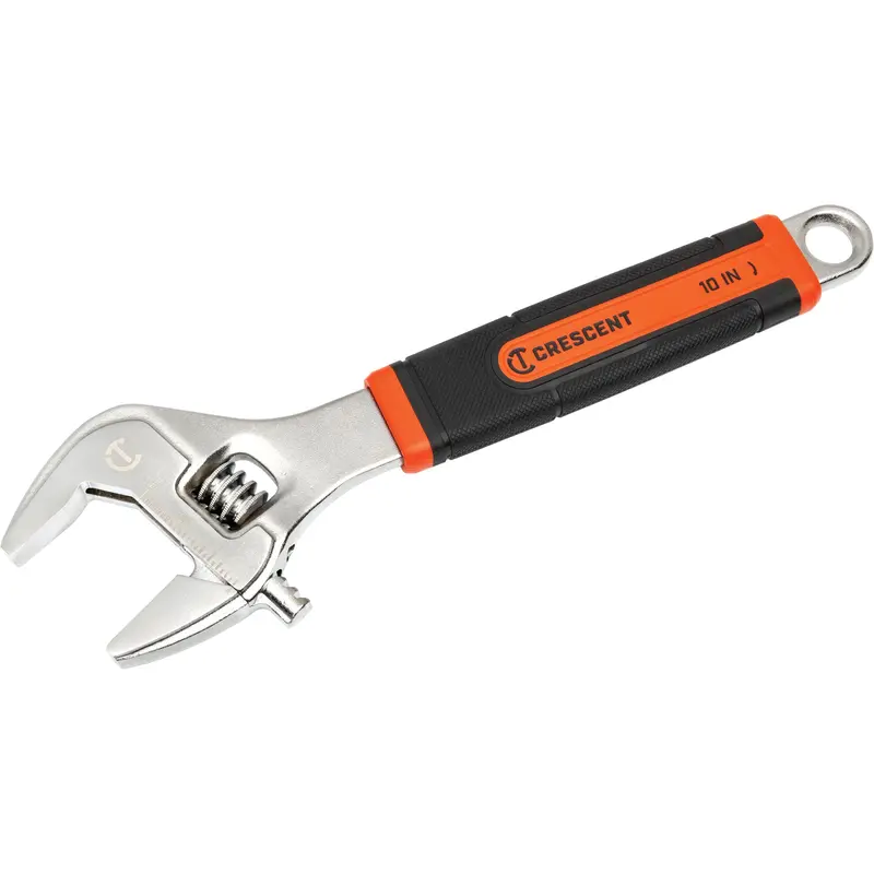 Adjustable Wrench, 10" L, 2-7/10"/38 Mm Max Width, Chrome/Polished 1