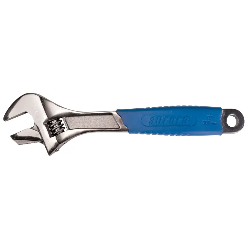 Adjustable Wrench, 12" L, 1-5/8" Max Width, Black 1