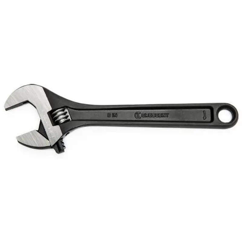 Adjustable Wrench, 8" L, 1-1/8" Max Width, Black Oxide 1