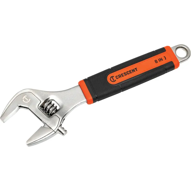 Adjustable Wrench, 8" L, 2-1/5"/31 Mm Max Width, Chrome/Polished 1