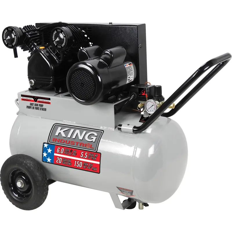 Air Compressor, Electric, 20 Gal. (24 Us Gal), 150 Psi, 120/1/240/1 V 1