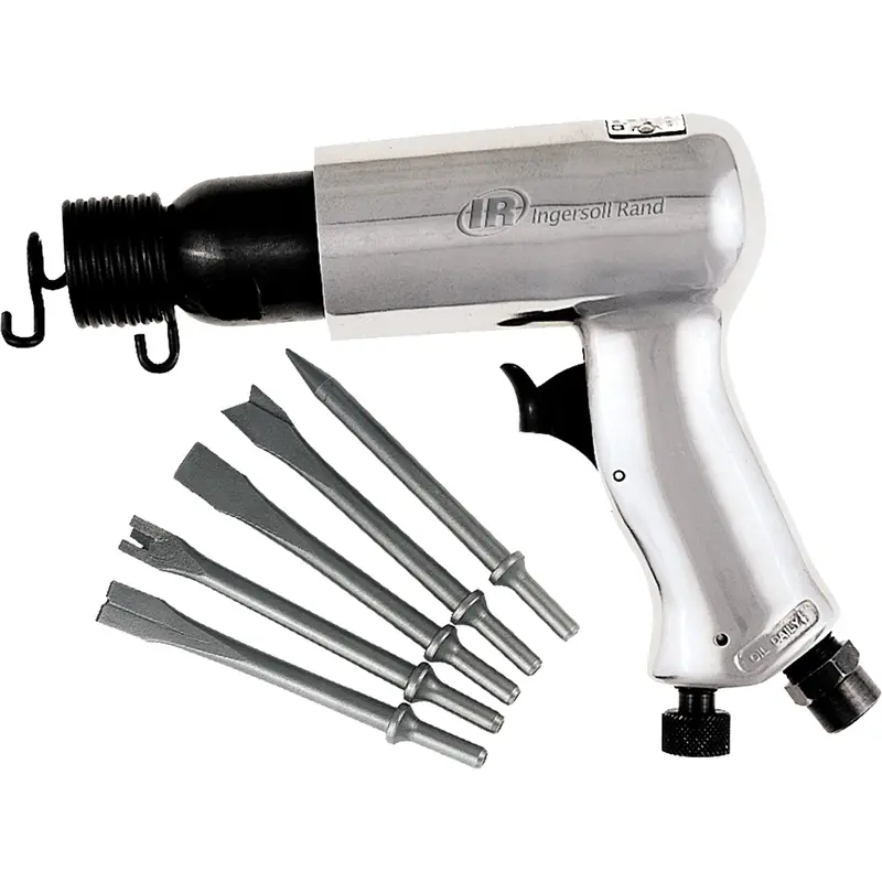 Air Hammer With Chisel Set, 3 Cfm, 1/4" Npt, 3500 Bpm, 11/16" X 2-5/8" (17.46Mm X 66.68Mm) 1