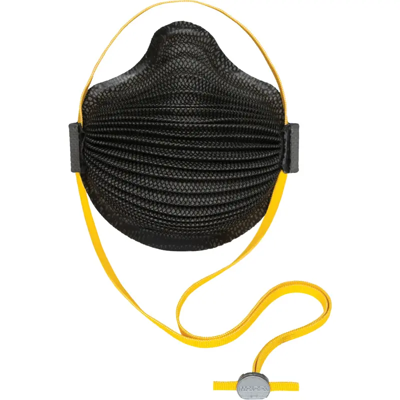 Airwave M Series Black Disposable Masks With Smartstrap® & Full Foam Flange, N95, Niosh Certified, Medium/Large 1