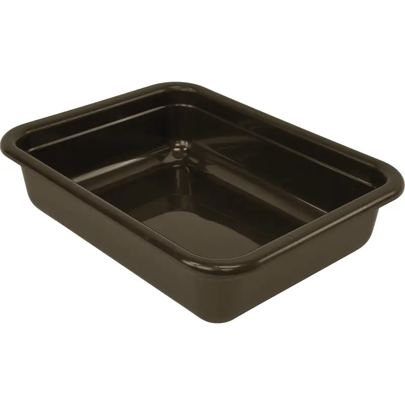 All-Purpose Flat-Bottom Storage Tub, 5" H X 17" D X 22" L, Plastic, Grey 1