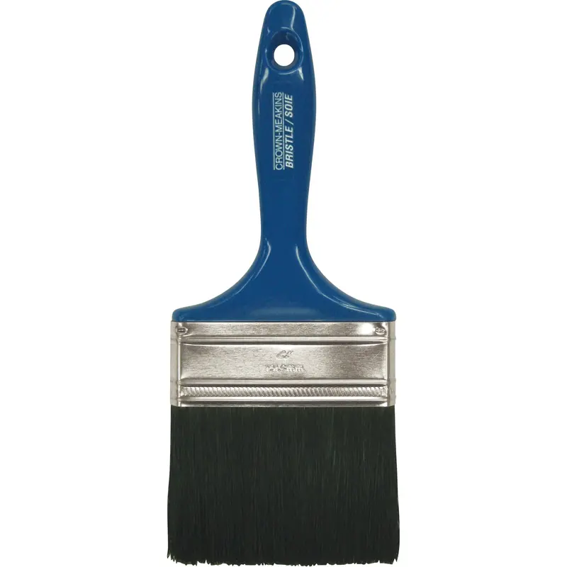 All-Purpose Paint Brush, Bristle, Plastic Handle, 4" Width 1