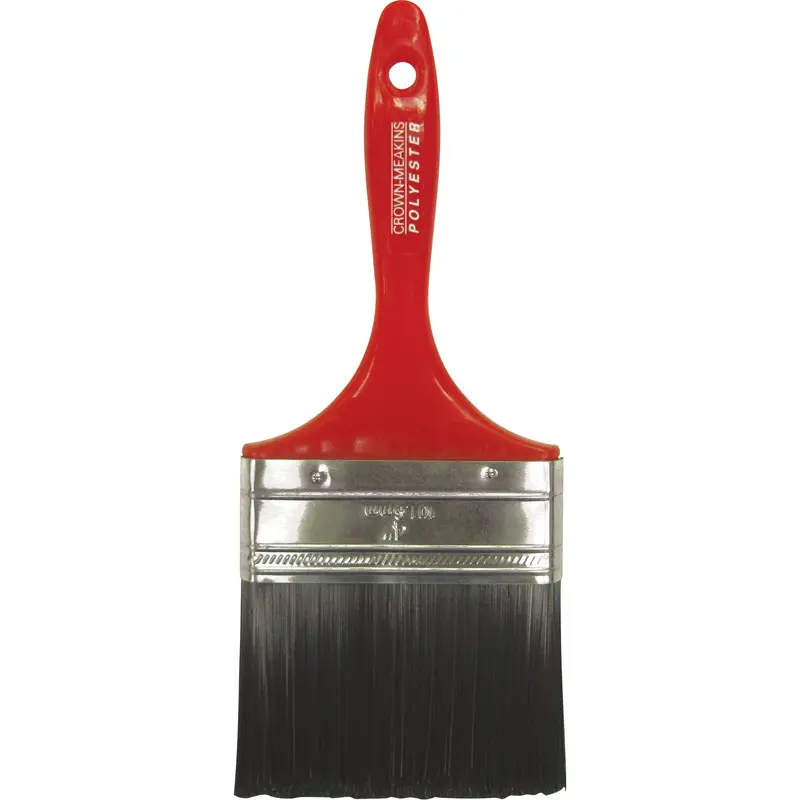All-Purpose Paint Brush, Polyester, Plastic Handle, 4" Width 1