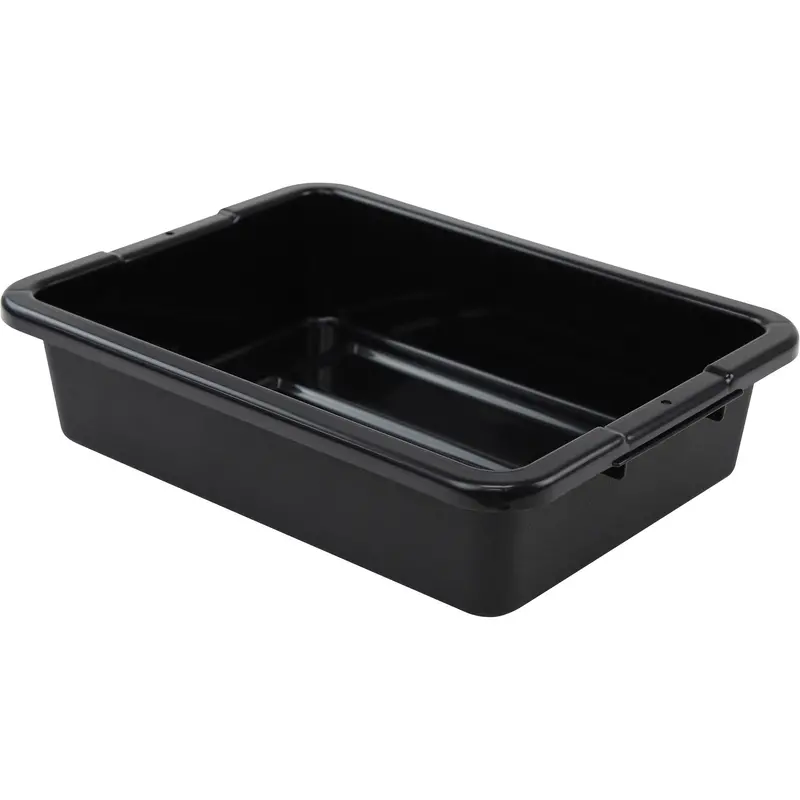 All-Purpose Ribbed-Bottom Storage Tub, 5" H X 15" D X 20" L, Plastic, Black 1
