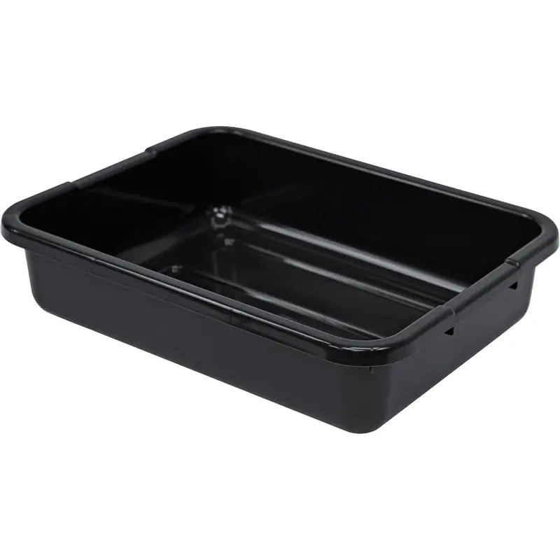 All-Purpose Ribbed-Bottom Storage Tub, 5" H X 15" D X 21" L, Plastic, Black 1