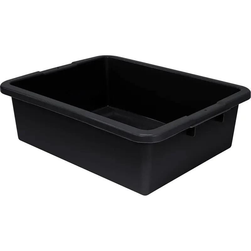 All-Purpose Ribbed-Bottom Storage Tub, 7" H X 17" D X 22" L, Plastic, Black 1