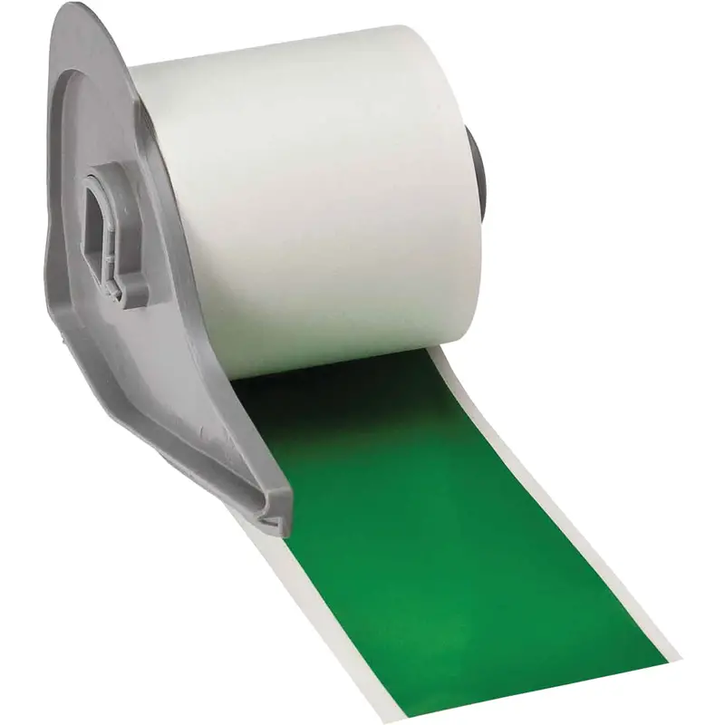 All-Weather Permanent Adhesive Label Tape, Vinyl, Green, 2" Width 1