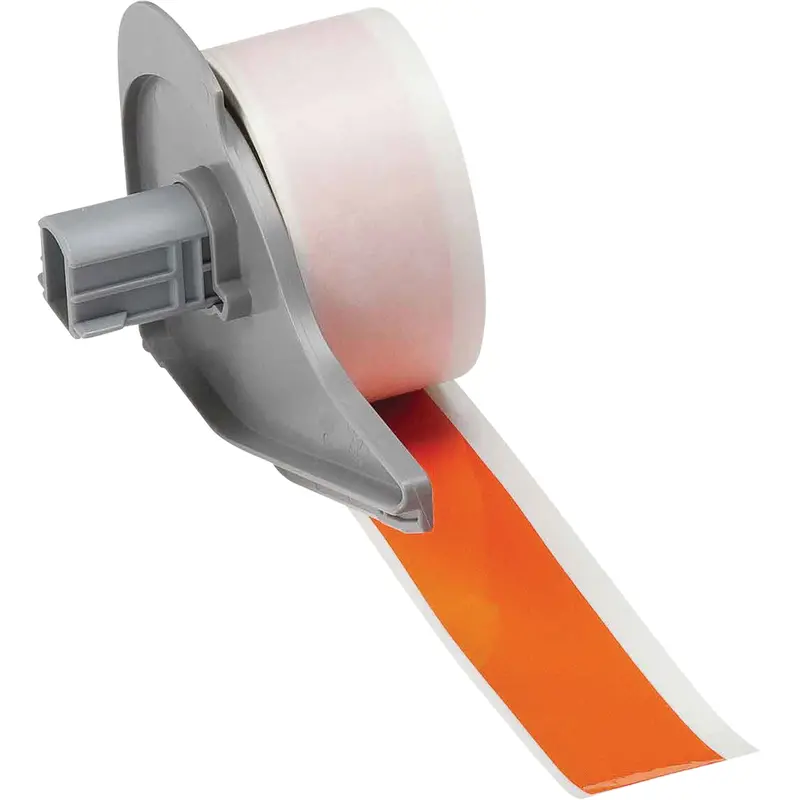 All-Weather Permanent Adhesive Label Tape, Vinyl, Orange, 1" Width 1
