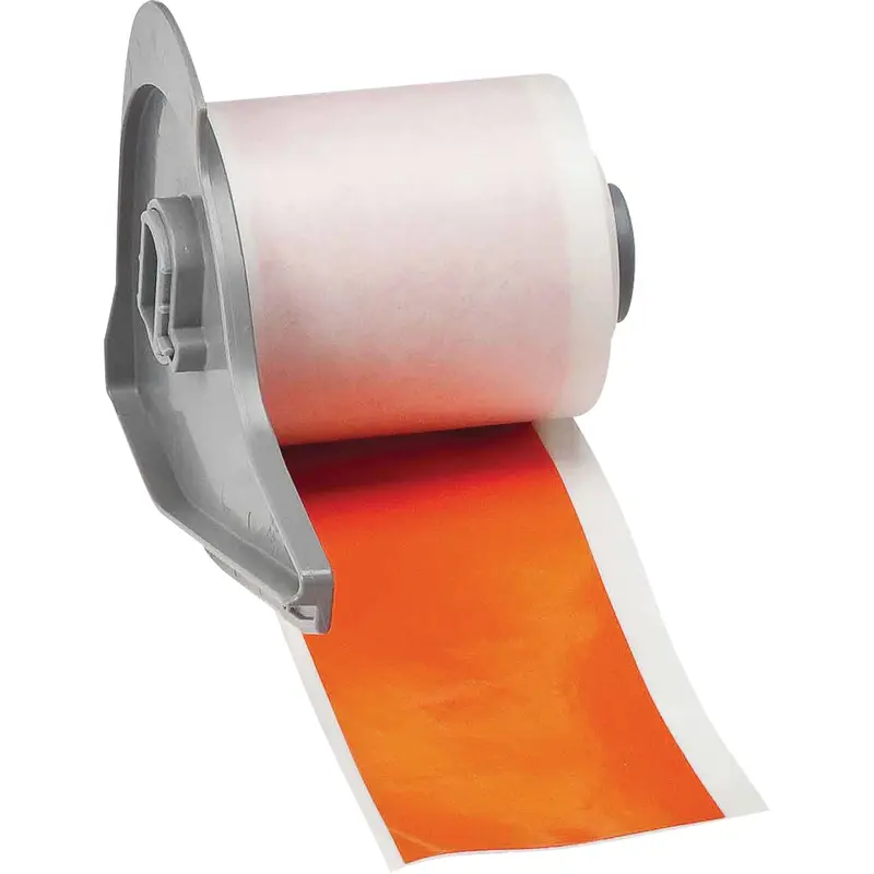 All-Weather Permanent Adhesive Label Tape, Vinyl, Orange, 2" Width 1
