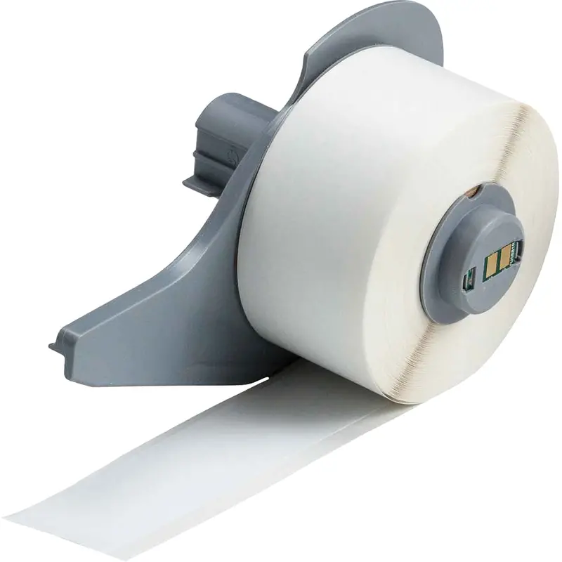 All-Weather Permanent Adhesive Label Tape, Vinyl, White, 1" Width 1