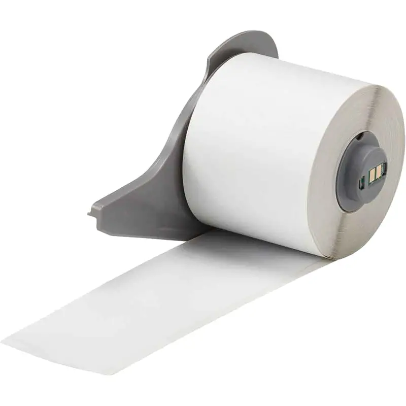 All-Weather Permanent Adhesive Label Tape, Vinyl, White, 2" Width 1