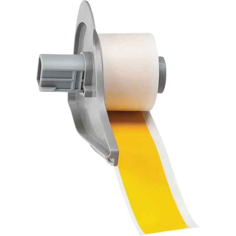 All-Weather Permanent Adhesive Label Tape, Vinyl, Yellow, 1" Width 1