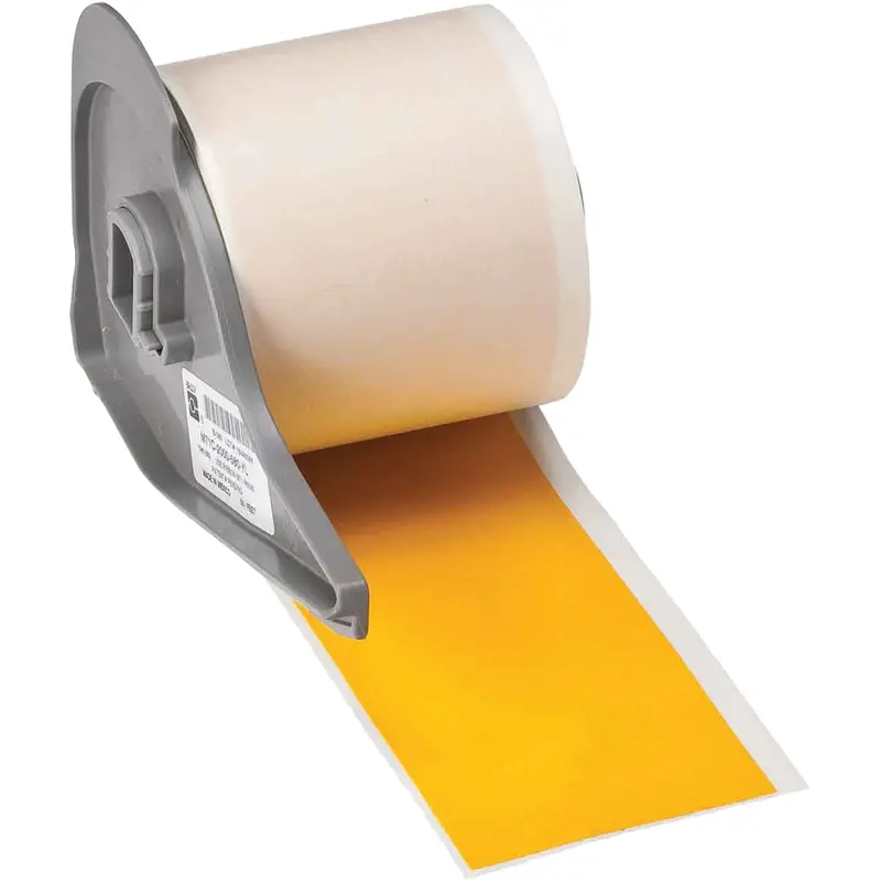 All-Weather Permanent Adhesive Label Tape, Vinyl, Yellow, 2" Width 1
