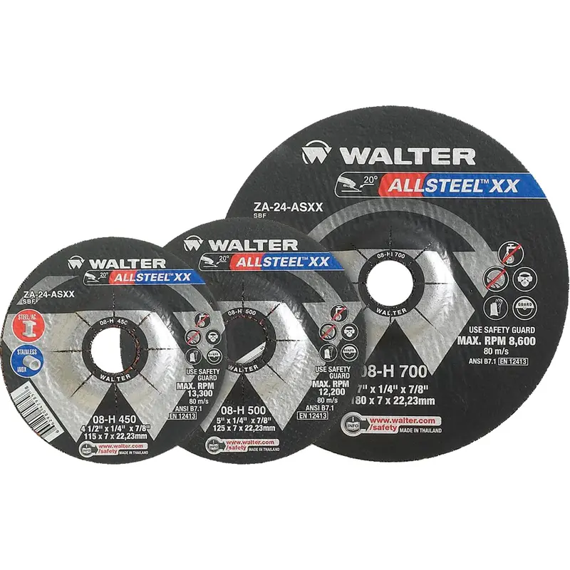 Allsteel™ Xx Depressed Centre Grinding Wheels, 9" X 1/4", 7/8" Arbor, Type 27 1