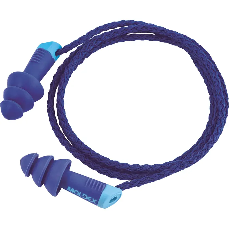 Alphas™ Metal Detectable Reusable Earplugs, Corded, One-Size, Bulk - Polybag, 27 Nrr Db 1