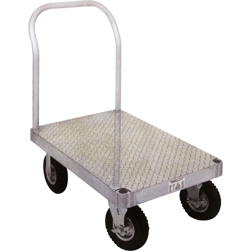 Aluminum Platform Truck, 24" W X 36" L, 2000 Lbs. Cap., Rubber Wheels 1