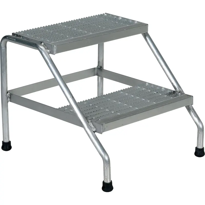 Aluminum Step Stand, 2 Step(S), 22-13/16" W X 24-9/16" L X 20" H, 500 Lbs. Capacity 1