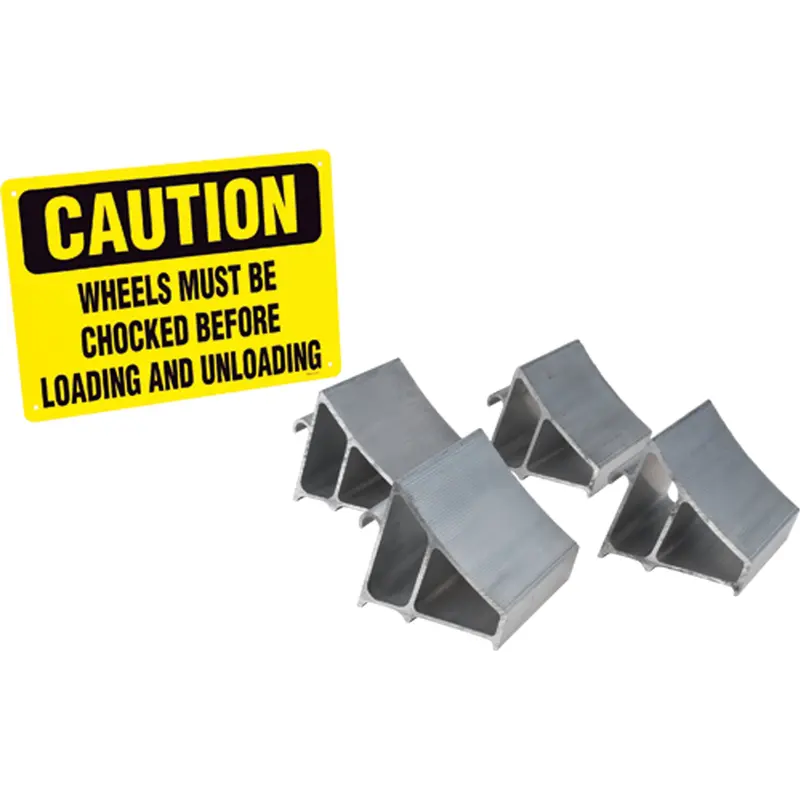 Aluminum Wheel Chock Kit, 7" W X 6" D X 6" H 1