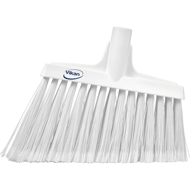 Angled Broom Head, Split Bristles, 11-1/2", Polyester, White 1