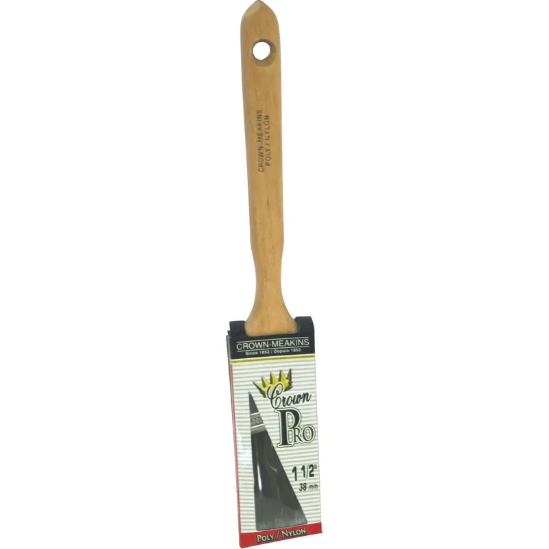Angular Pro Paint Brush, Poly/Nylon, Wood Handle, 1-1/2" Width 1