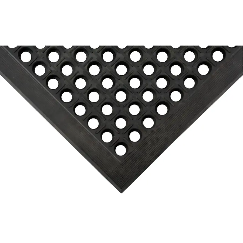 Anti-Fatigue Matting, Slotted, 3' X 5' X 7/8", Black, Natural Rubber 1