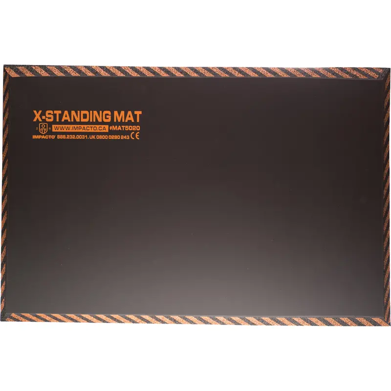 Anti-Fatigue Standing Mat, Smooth, 16" X 28" X 1", Black, Rubber 1