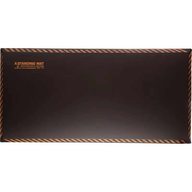 Anti-Fatigue Standing Mat, Smooth, 18" X 36" X 1", Black, Rubber 1