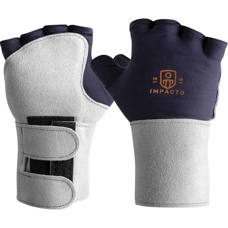 Anti-Impact Glove With Wrist Support, Large, Suede Palm 1