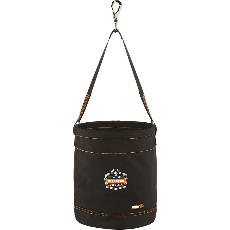 Arsenal® 5970 Swiveling Hook Hoist Bucket, Nylon, 12.5" Dia. X 15" H, 100 Lbs. Load Rating 1