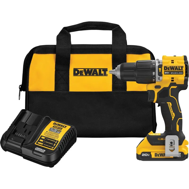 Atomic Compact Series™ Brushless Cordless Hammer Drill Kit, 1/2" Chuck, 20 V 1