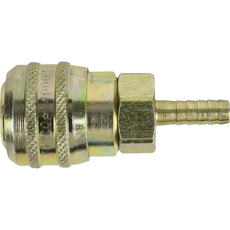 Automax 3/8" Hose Barb Quick Coupler, Brass 1