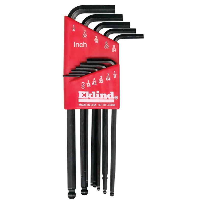 Balldrive Hex Key, Hex End, 1/8" X 3.8" L, L Shape 1